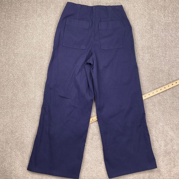 SPANX Pants Women Small Blue Stretch Twill Cropped Utility Comfort Trousers - Picture 11 of 12